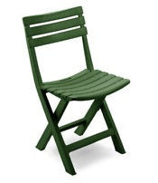 RESINA:SEDIA BIRKI PIEGHEVOLE VERDE CM.44X41XH78