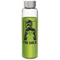 Star Wars The Mandalorian Yoda The Child flacone di vetro con copertura in silicone da 585 ml