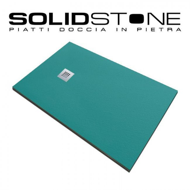 Piatto doccia in pietra SOLIDSTONE alto 2,8 cm - Verde Vietri RAL 5021 - Misura: 70x100 x 2,8h 