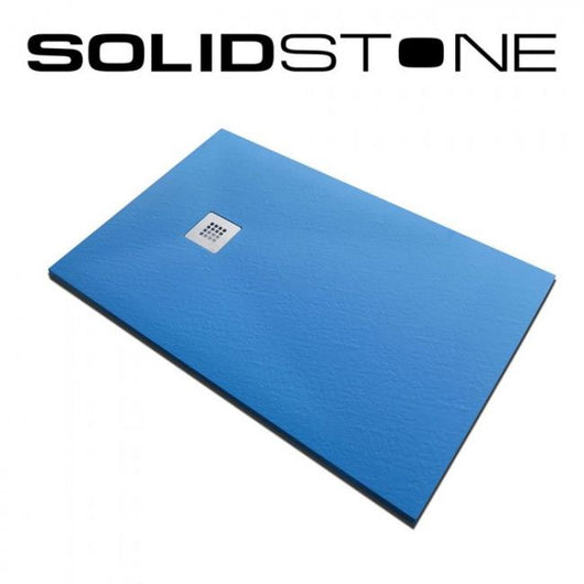 Piatto doccia in pietra SOLIDSTONE alto 2,8 cm - Blu Amalfi RAL 5012 - Misura: 70x170 x 2,8h