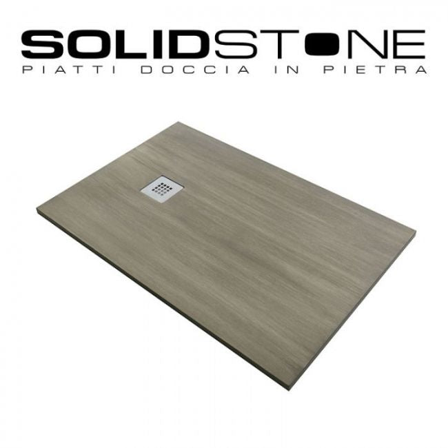 Piatto doccia in pietra SOLIDSTONE alto 2,8 cm - Effetto Legno (Wood Sand) - Misura: 70x100 x 2,8h 