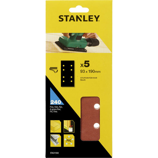 piranha/stanley x31592 5 fogli velcro 93x190 gr.240 5213