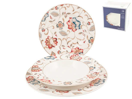 Servizio tavola 18 pezzi jacobean in erthenware decorato