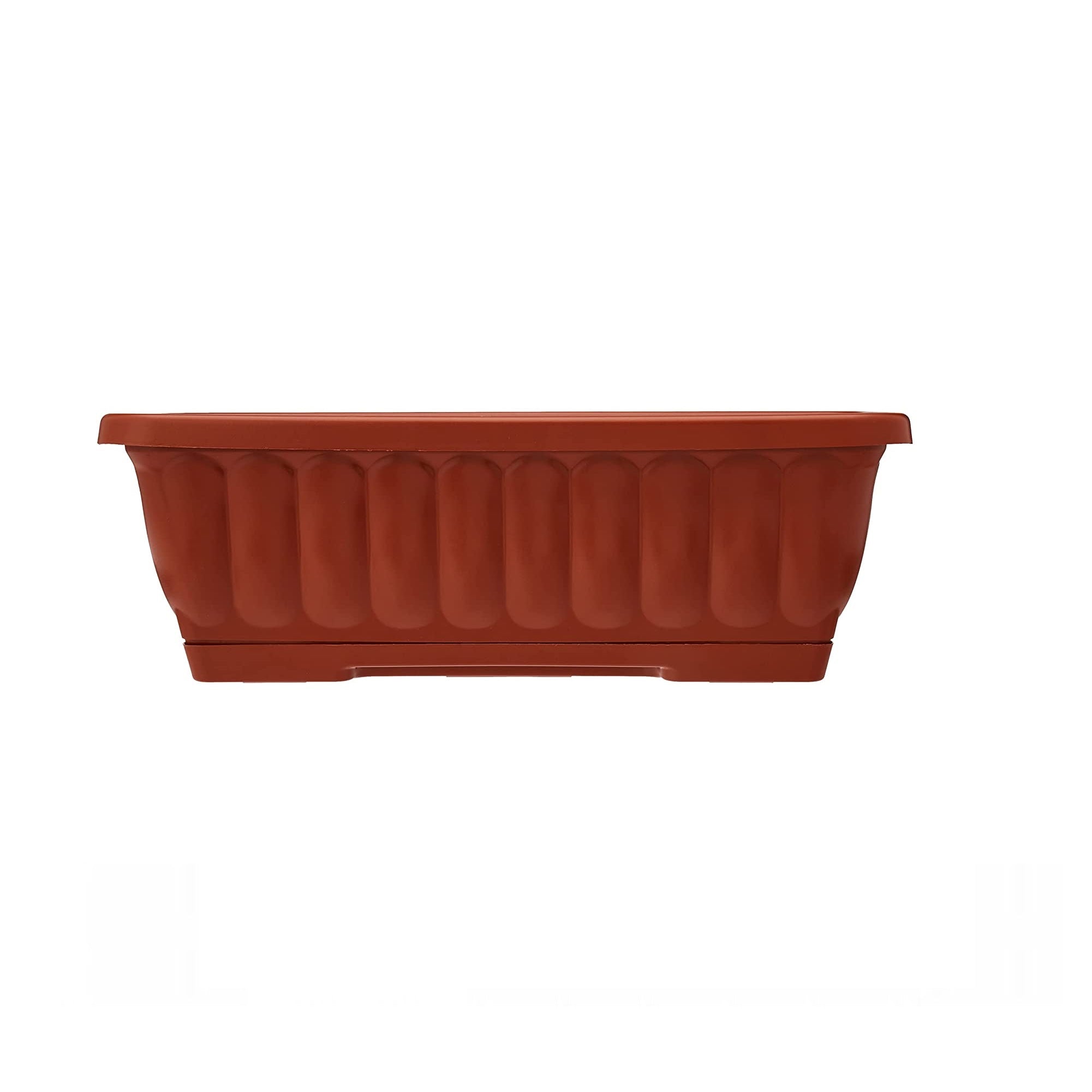 Vaso fioriera balconetta raccoglitore 40x18x16 plastica terracotta fiori piante