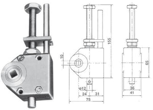 Argano completo ad asta oscillante con snodo flessibile - Argano completo ad asta oscillante da 30 kg