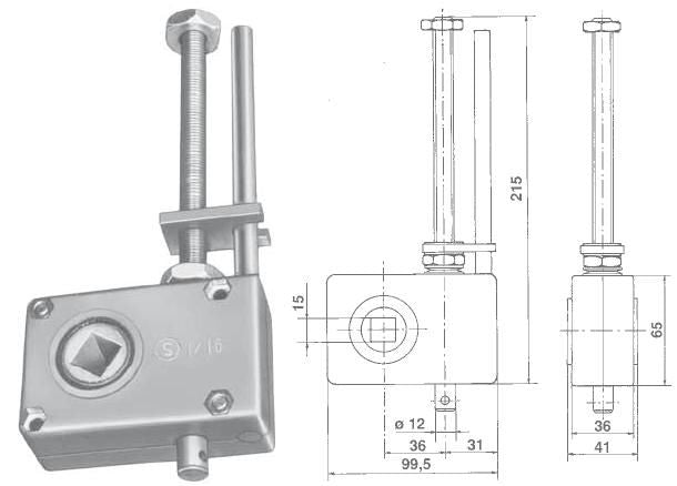 Argano completo ad asta oscillante con snodo flessibile - Argano completo ad asta oscillante da 30 kg