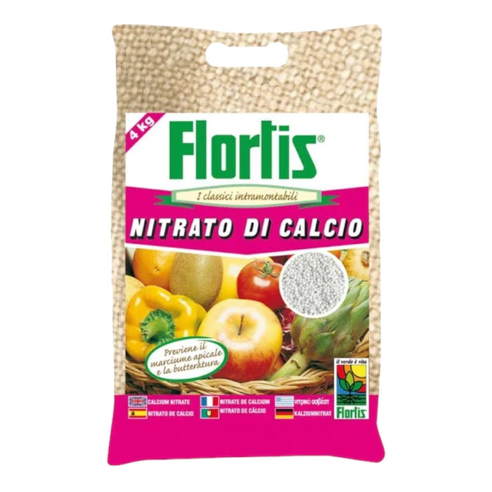 CONCIME granulare universale NITRATO DI CALCIO azoto ORTO PRATO 4 KG FLORTIS