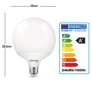 Lampadina Serie Smartline G120 Globeo 24W E27 4000K Luce Bianca Naturale Resa 230W 2.376Lumen 