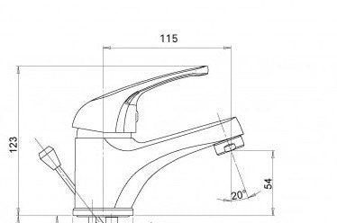 Rubinetto miscelatore per bagno lavabo classico, completo