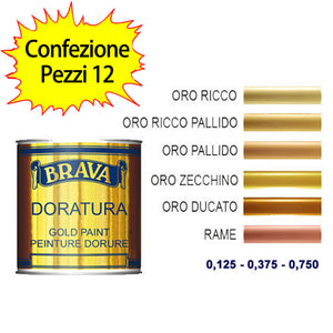 Vernice doratura zecchino ml 125 brava confezione pezzi 12