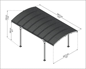 Atlas Carport in Alluminio 3 X 5  m