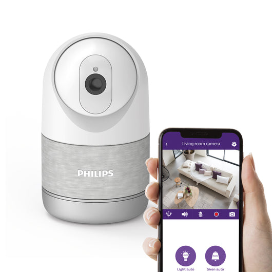 Philips Telecamera Wi-fi da interno Motorizzata 2K con Sirena Allarme WelcomeEye Look 