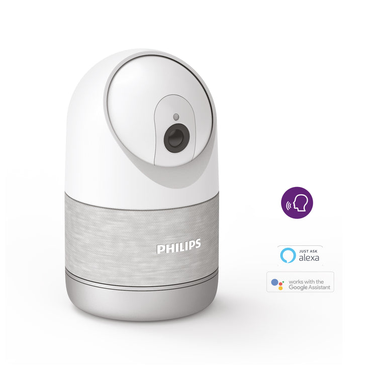 Philips Telecamera Wi-fi da interno Motorizzata 2K con Sirena Allarme WelcomeEye Look 