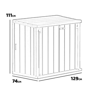 Store away small - contenitore porta attrezzi in resina 129x74x111h cm