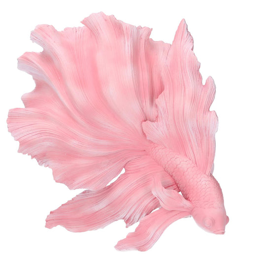 Pesce resina da appendere rosa cm26,2x27x14,7