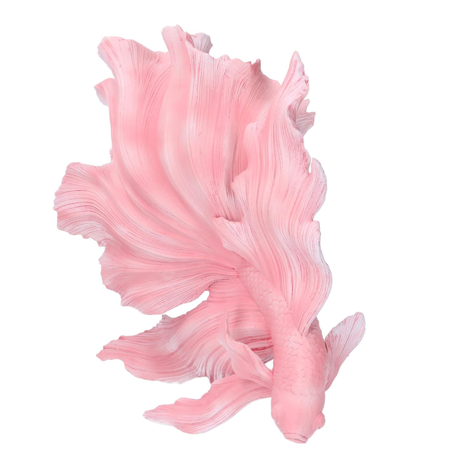 Pesce resina da appendere rosa cm26,2x27x14,7