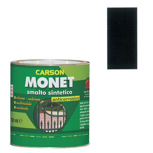 Carson Monet Smalto sintetico anticorrosivo Esterno Interno Vari Colori 750 ML RAL 9011 NERO LUCIDO