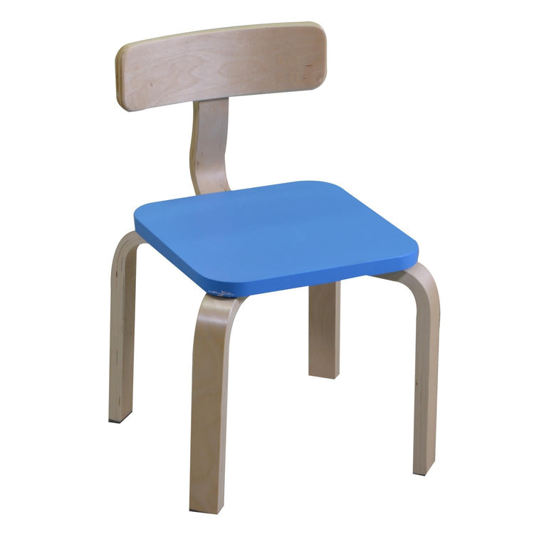 Sedia per Bambini 36x31xh30/51 cm in Legno di Betulla Blu