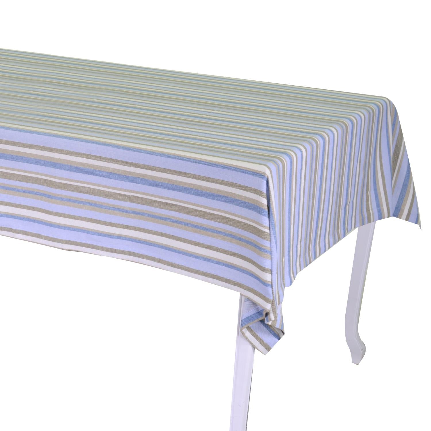 Tovaglia Rettangolare 140x180 cm in Cotone 180 GSM Stripe Avio