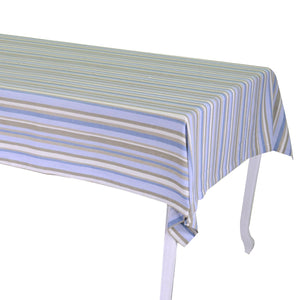 Tovaglia Rettangolare 140x240 cm in Cotone 180 GSM Stripe Avio