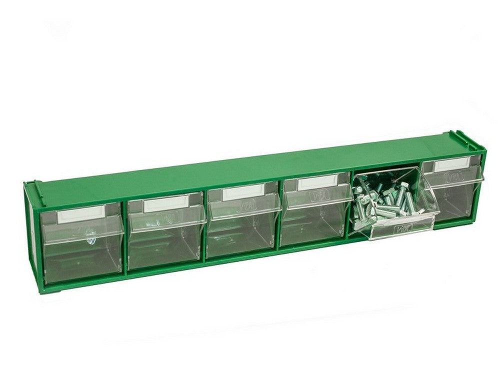 cassettiera componibile fox 102 verde 6 cassetti mm. 600x94x112 h vit23958