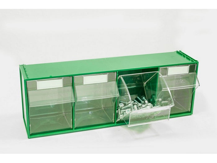 cassettiera componibile fox 104 verde 4 cassetti mm. 600x177x206 h vit23960