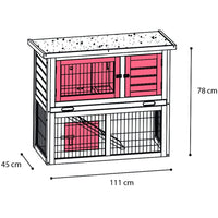 FLAMINGO Conigliera Loft Urban 111x45x78 cm