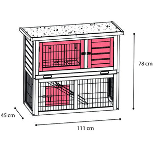 FLAMINGO Conigliera Loft Urban 111x45x78 cm