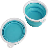 FLAMINGO Tazza da Viaggio Animali Acqua/Cibo  2-in-1 Trinka Blu Grigio 436496