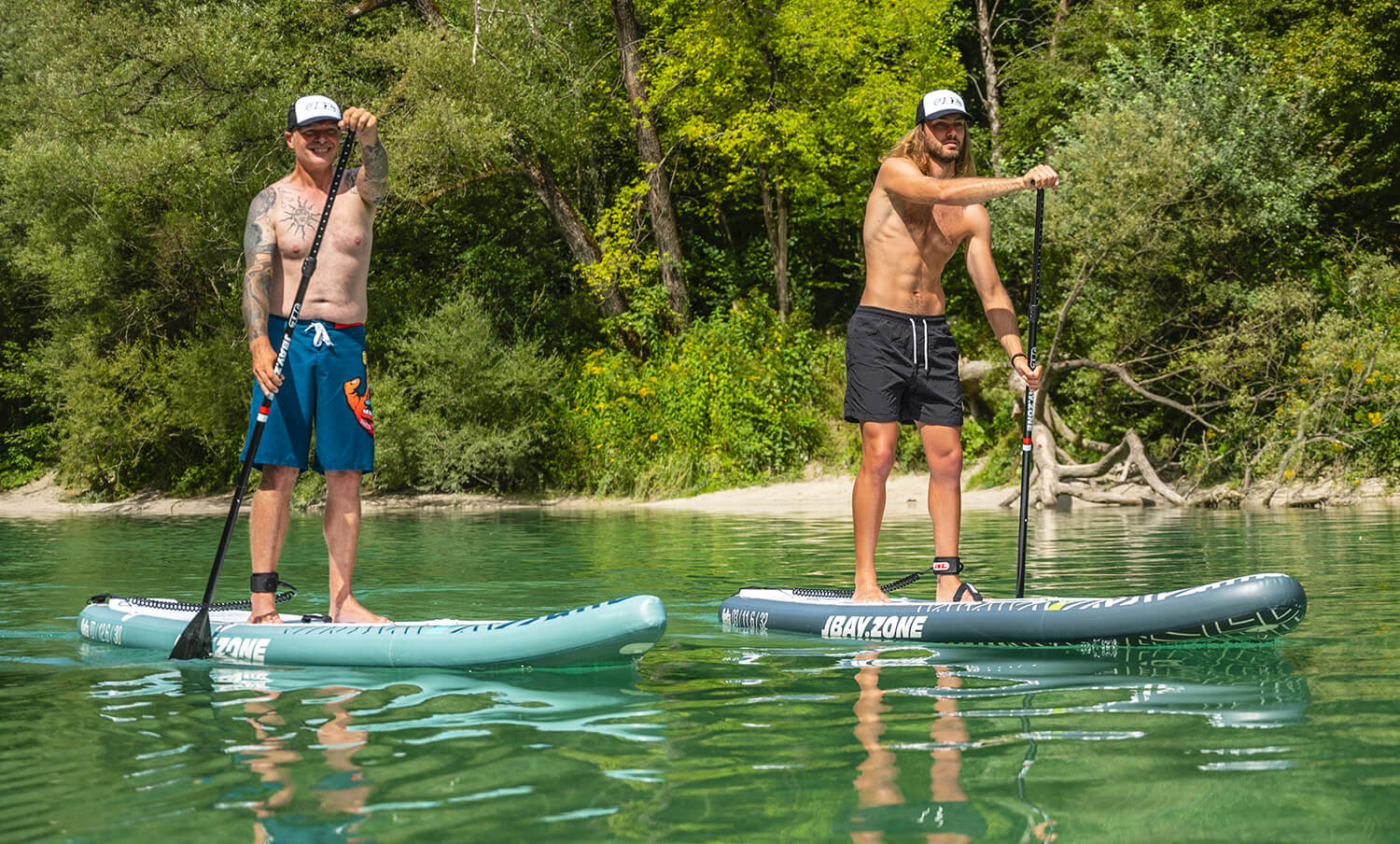 SUP Tavola Stand Up Paddle Gonfiabile 380x76x15 cm con Pagaia Zaino e Accessori Jbay.Zone Delta TD