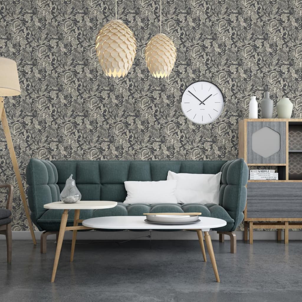 DUTCH WALLCOVERINGS Carta da Parati Mae Bianco e Beige 442580