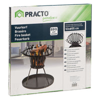 Practo Garden Braciere con Griglia Barbecue Nero 446131