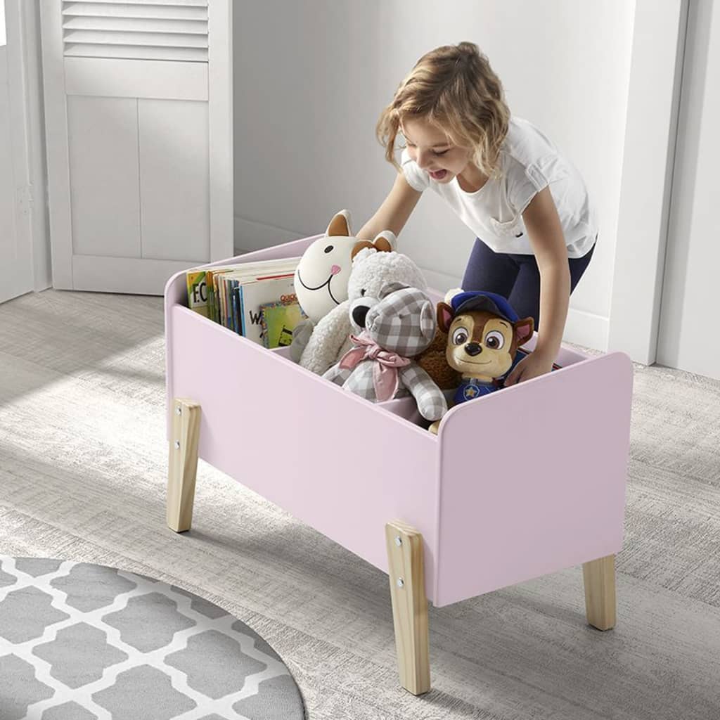 Vipack Cesta Portagiochi per Bambini Kiddy in Legno Rosa Antico 442718