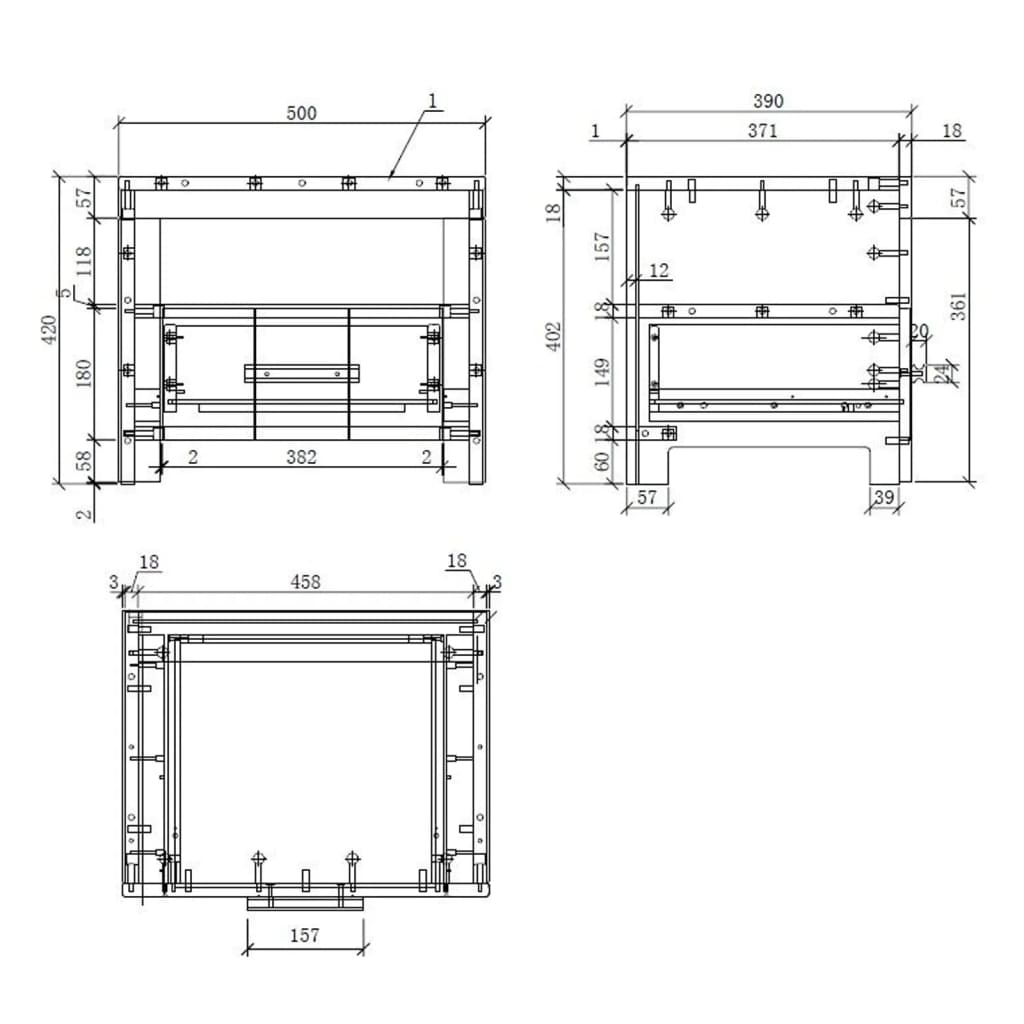 Vipack Comodino Erik con Cassetto in Legno Bianco 442705