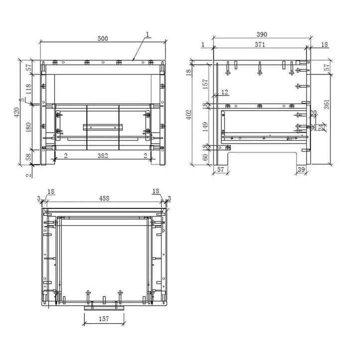 Vipack Comodino Erik con Cassetto in Legno Bianco 442705