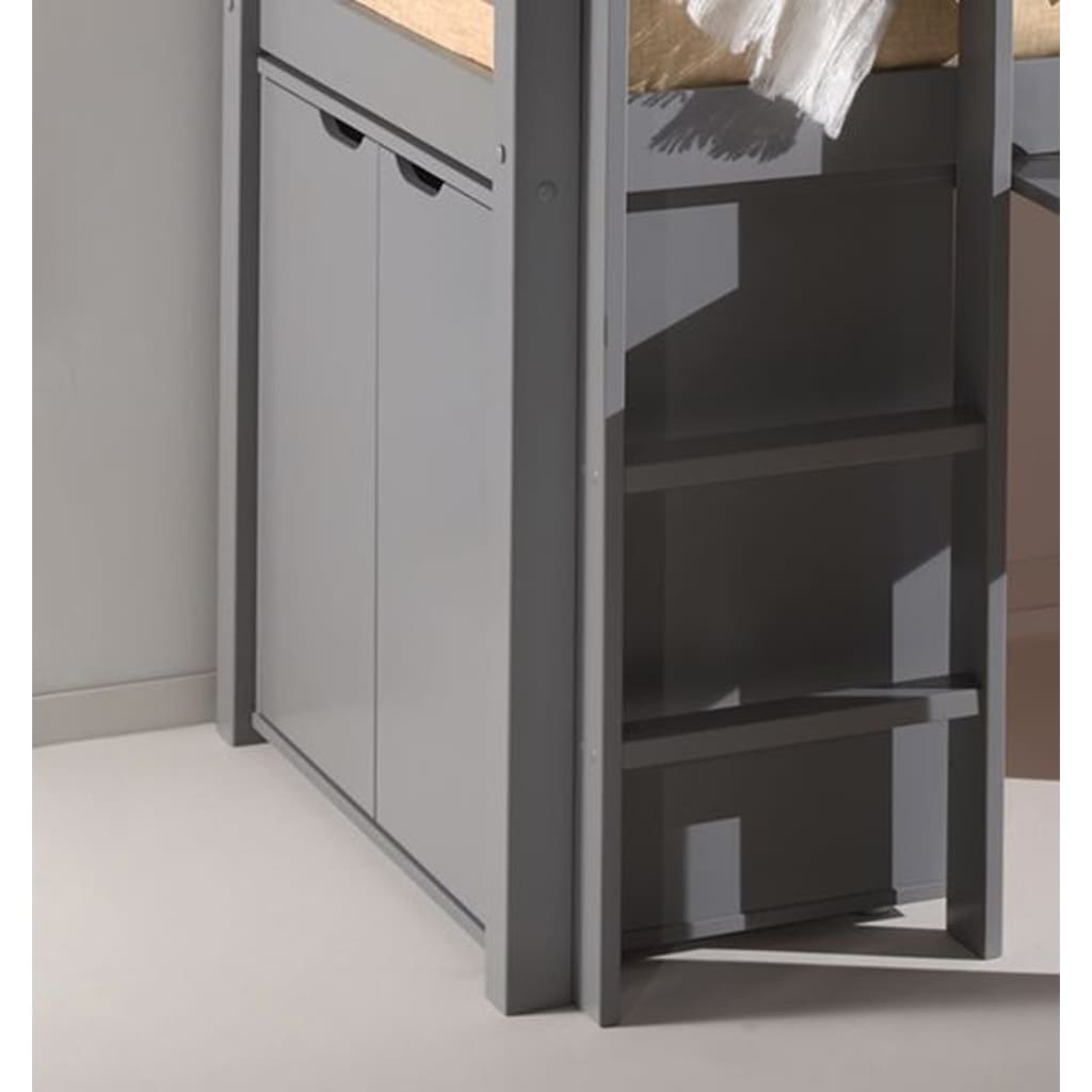 Vipack Armadietto Pino con 2 Ante Grigio in Legno 442733