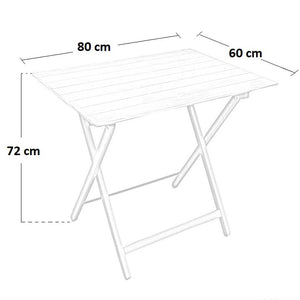 Tavolo grigio in legno da cm 80x60 richiudibile