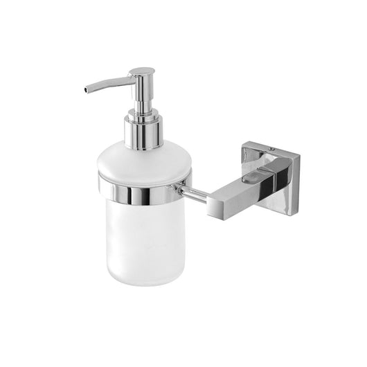 Dispenser Sapone da Bagno a Parete Contenitore in Vetro Cromo Rock