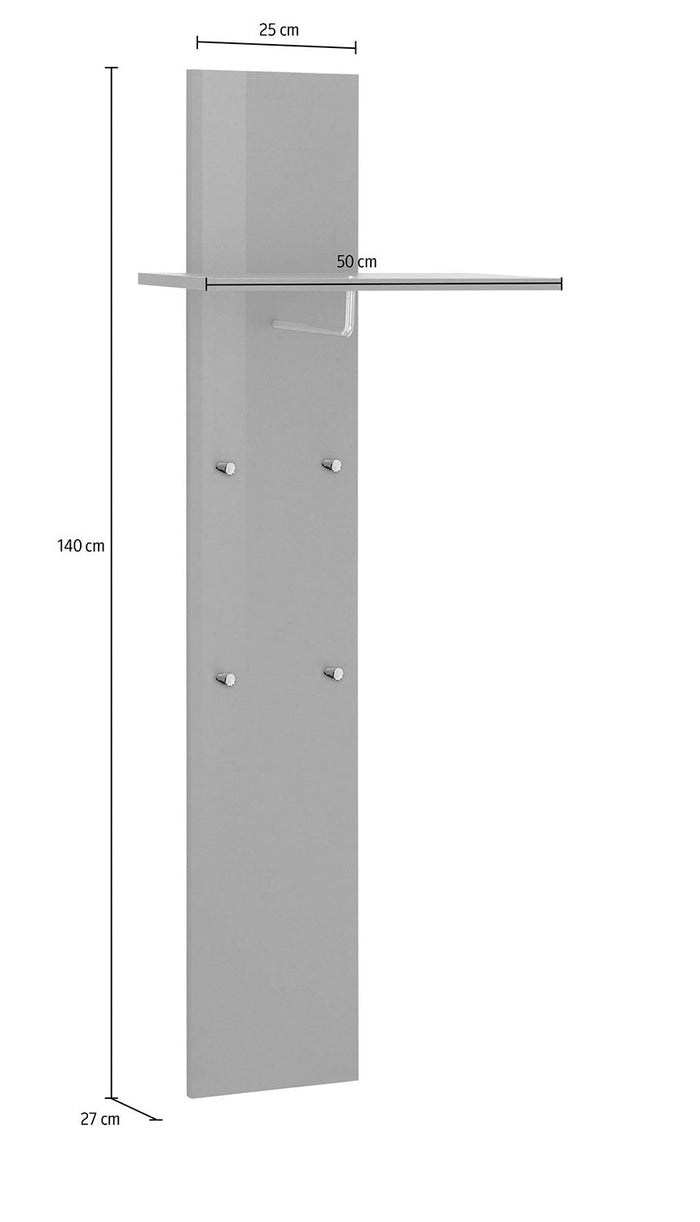 Appendiabito  50x27x140 cm Magic Bianco Lucido