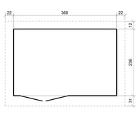 Casetta da Giardino di QUALITÀ PREMIUM 8.52+2.95m²-L530xW279cm - TIMBELA M905C-CAVERN STEEL