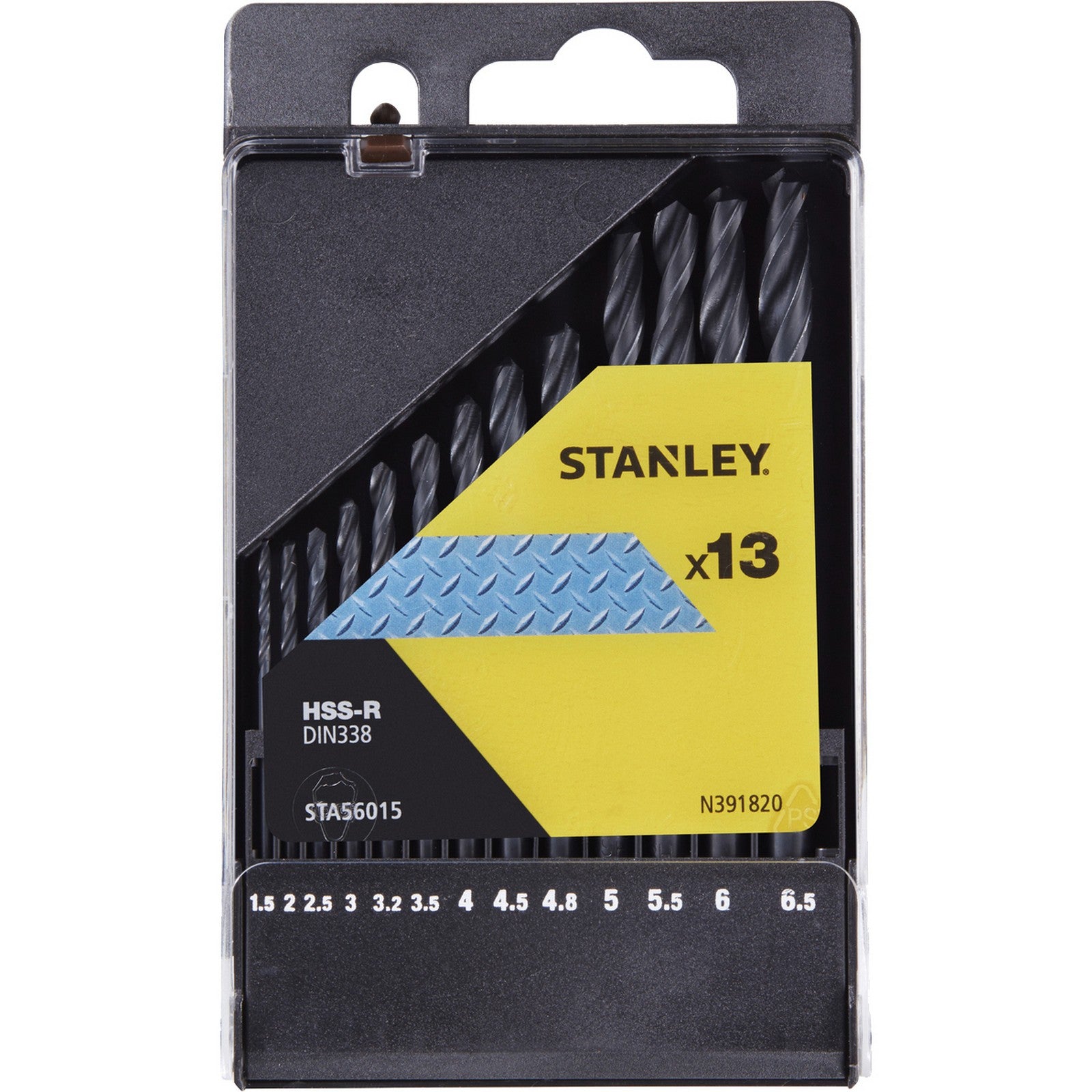 piranha/stanley sta56015 (x56015) cassetta 13 punte hss per metallo cod:ferx.552