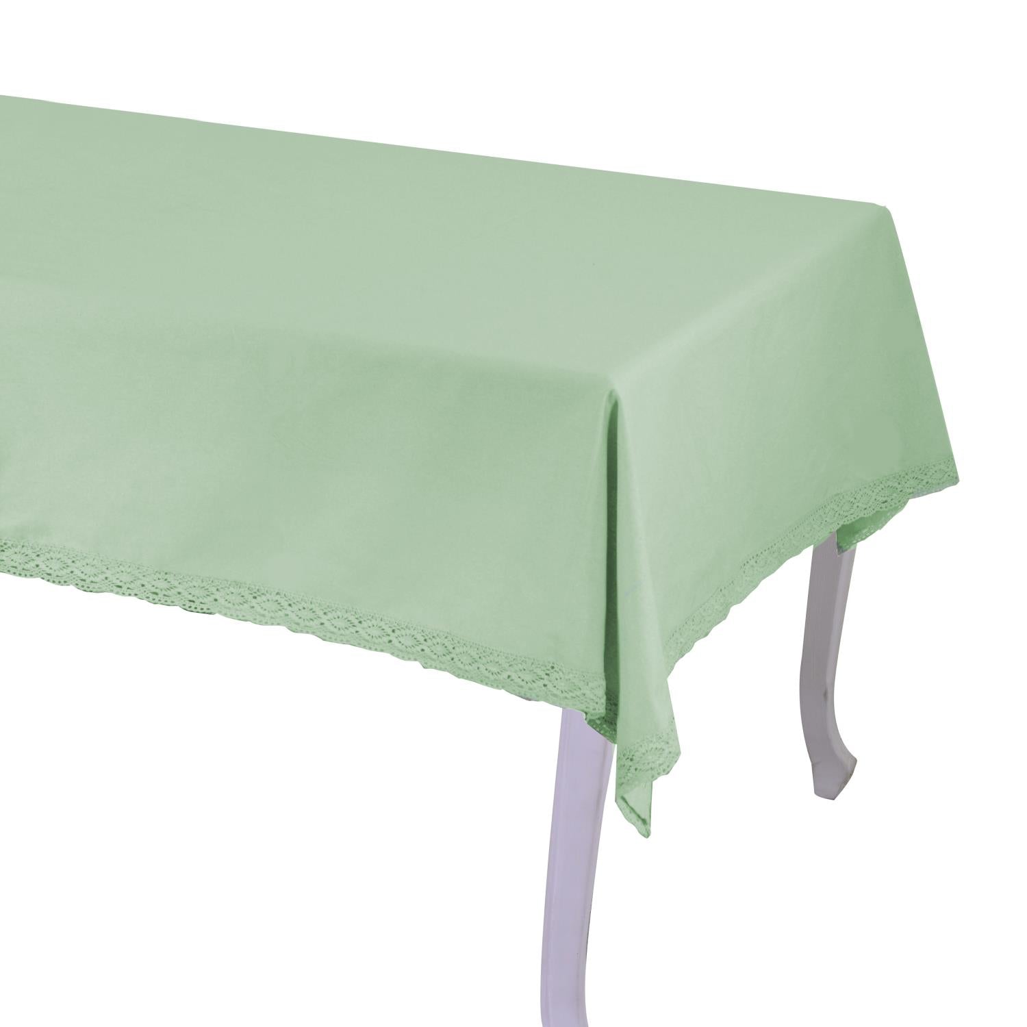 Tovaglia Quadrata 140x140 cm in Cotone 180 GSM Amelie Verde Acqua