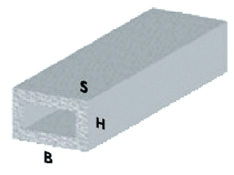 5pz profilo argento h.200 cm rettangolare 30x15x1 mm cod:ferx.55686
