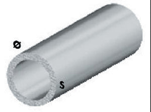 5pz profilo argento h.200 cm tubo tondo 8x1 mm cod:ferx.55688