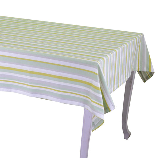 Tovaglia Rettangolare 140x180 cm in Cotone 180 GSM Stripe Verde