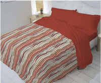 Completo letto cotone 2 piazze rattan stampa rotativa ginger