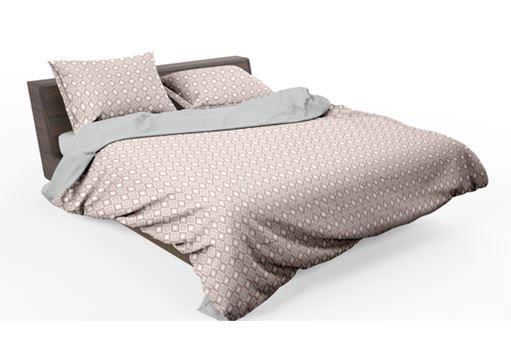 Completo letto cotone 2 piazze atelier stampa rotativa rosa