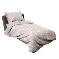 Completo letto cotone 1 piazza atelier stampa rotativa rosa