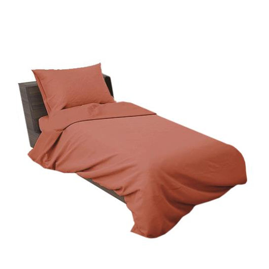 Completo letto cotone 1 piazza tinta inpezza ginger