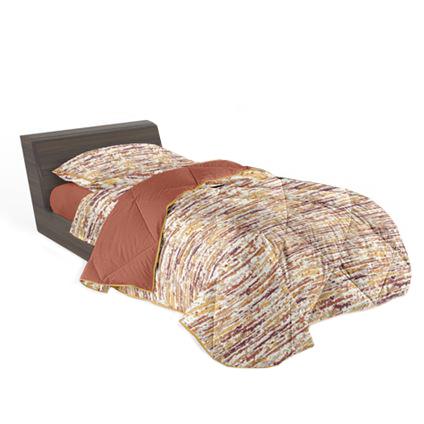 Completo letto cotone shoreline 1 piazza stampa rotativa ginger